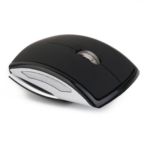 New Black 2.4ghz Dobrável Folding Arc Mouse Óptico para Microsoft Notebook Laptop