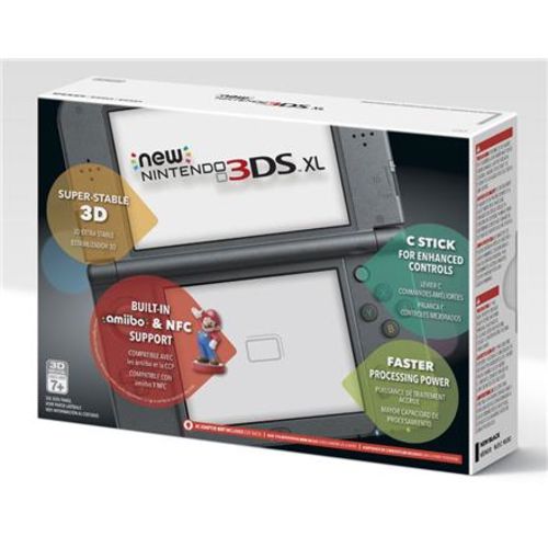 NEW NINTENDO 3DS XL PRETO e CARREGADOR ORIGINAL NINTENDO