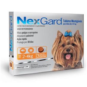 Nexgard C/ 3 Comp para Cães de 2 Até 4kg