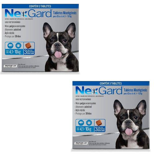 Nexgard Combo 28,3 Mg - Cães de 4,1 a 10 Kg - 2 Caixas com 3 Tabletes