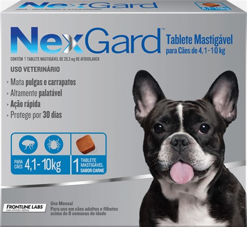 Nexgard de 4,1 a 10Kg - 1 Tablete