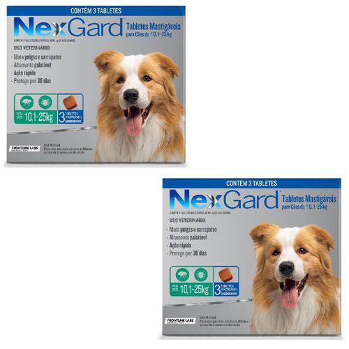 Nexgard G 6 Meses de Tratamento Cães Entre 10,1-25kg