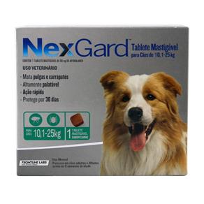 Nexgard G Antipulgas e Carrapatos de Cães 10,1 a 25kg - 3 Tabletes - Merial