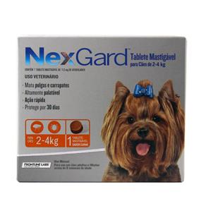 Nexgard P Antipulgas e Carrapatos de Cães 2 a 4kg - 3 Tabletes - Merial