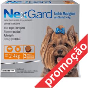 Nexgard P Caixa com 3 Unidades - para Cães de 2 a 4 KG