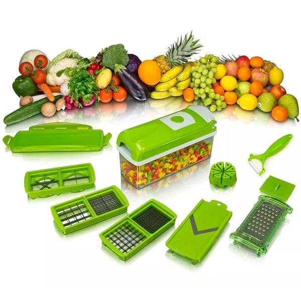 Nicer Dicer Plus - Cortador e Fatiador de Legumes, Frutas e Verduras