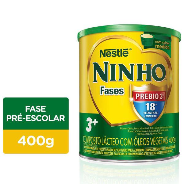 NINHO Fases 3+ Composto Lácteo Lata 400g - Nestle