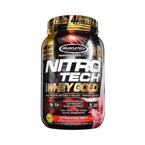 Nitro Tech 100% Whey Gold 999g - Muscletech - MORANGO