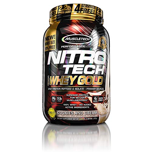Nitro Tech 100% Whey Gold Cookies & Cream Muscletech 1Kg
