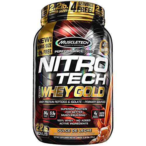 Nitro Tech 100% Whey Gold Doce de Leite Muscletech 1Kg