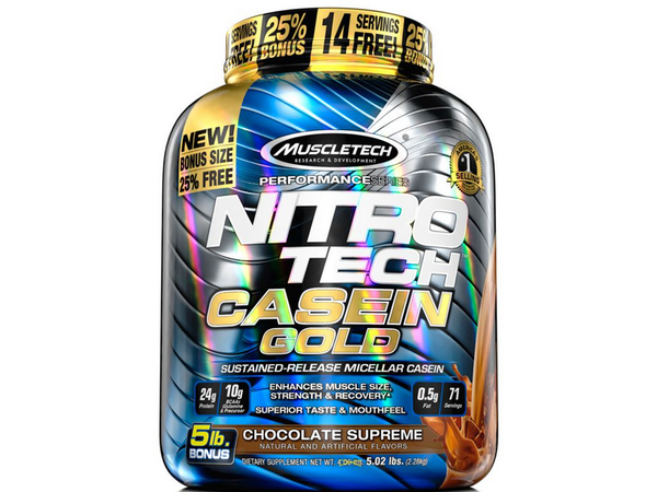 Nitro Tech Casein Gold Muscletech 2,28kg Chocolate Supreme