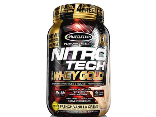 Nitro Tech Whey Gold Muscletech 1,02Kg French Vanilla Creme