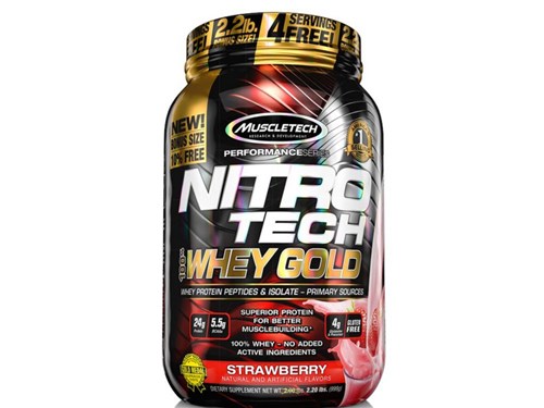 Nitro Tech Whey Gold Muscletech 999G Strawberry