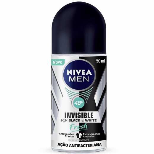 Nivea Desodorante Roll On Men Invisible Black White Fresh 50ML