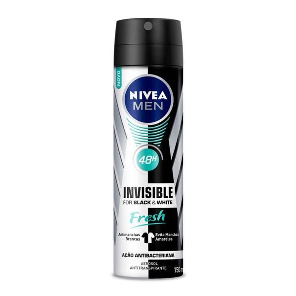 Nivea For Men Black White Fresh Desodorante Aerosol 150ml
