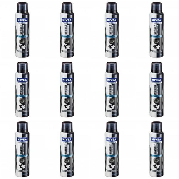 Nivea For Men Black White Power Desodorante Aerosol 150ml (Kit C/12)