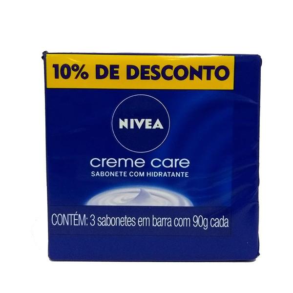 Nivea Sabonete Hidratante Creme Care 3x90g 10%
