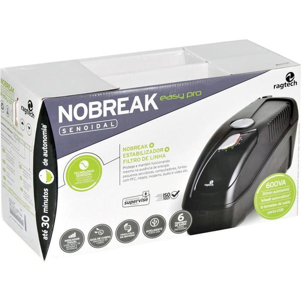 Nobreak 600va - Easy Pró Trivolt com Indicador Visual 115-127-220v / 115v 4160 - Ragtech