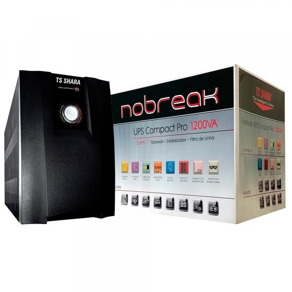 Nobreak Compact Pro 1200VA 1BS Full Range - TS Shara