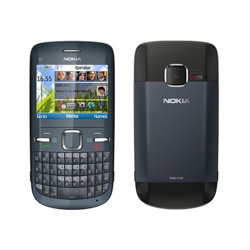 Nokia C3 - Câm 2.0mp, Wi-Fi, Teclado Qwerty Grafite