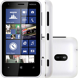 Nokia Lumia 620 Smartphone Desbloqueado Tim Branco - 3G Wi-Fi Tela 3.8" Windows Phone 8 Câmera 5MP Bluetooth e GPS