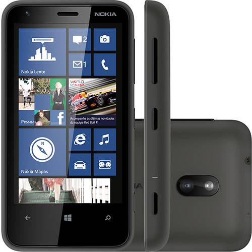 Nokia Lumia 620 Smartphone Desbloqueado Tim Preto - 3G Wi-Fi Tela 3.8" Windows Phone 8 Câmera 5MP Bluetooth e GPS