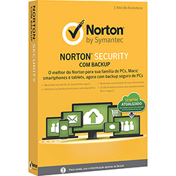 Norton Antivírus Security 2.0 com 25GB de Backup Online - 10 Dispositivos/12 Meses