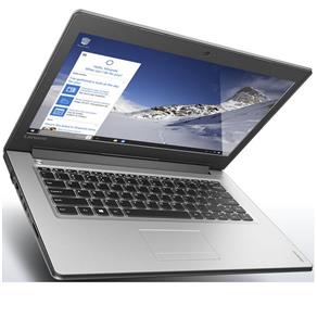 Notebook 14pol Lenovo Ideapad 310-14ISK (Core I5 6th Gen., 8GB DDR3, HD 1TB, Windows 10 Home) 80UG0003BR - Prata