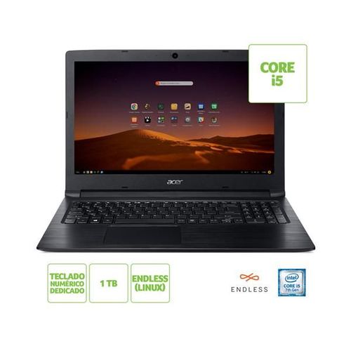 Notebook Acer A315-53-57g3 I5-7200u 8gb 1tb 15,6" Linux - Endless os - Nx.h3nal.007