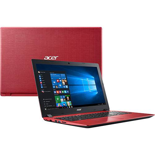 Notebook Acer A315-51-5796 Intel Core I5-7200u 4GB 1TB Tela LED 15.6" Windows 10 - Vermelho