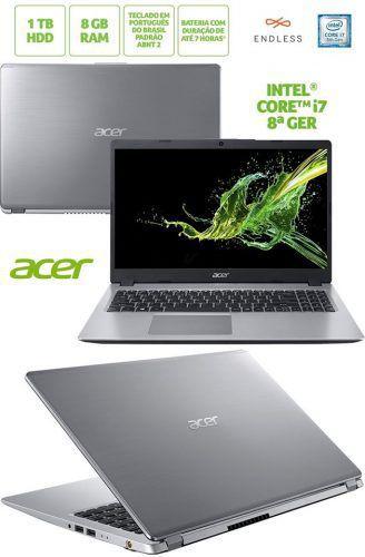 Notebook Acer A515-52-72ZH 8ª Intel Core I7 8GB 1TB