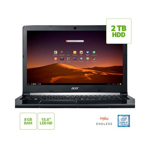 Notebook Acer A515-51-51jw I5-7200u 8gb 2tb 15,6" Linux - Nx.gqcal.007