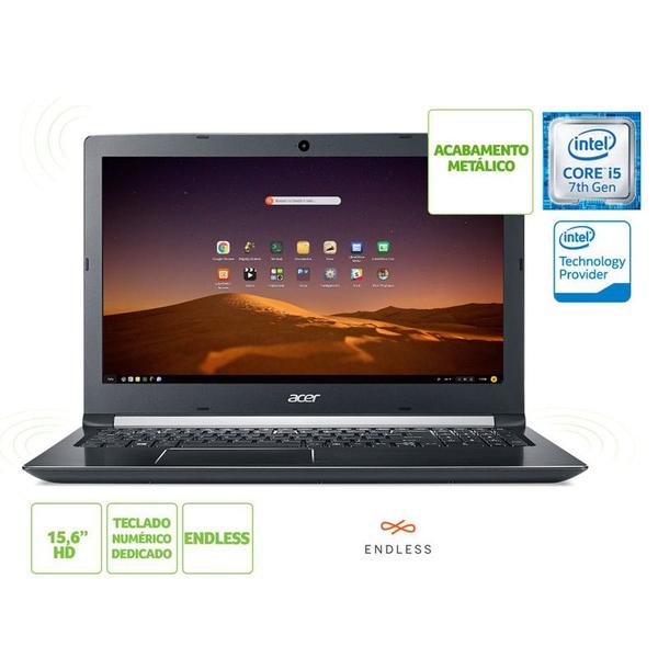 Notebook Acer A515-51-52M7 Intel Core I7-7200u 4G 1TB 15,6" Linux Preto