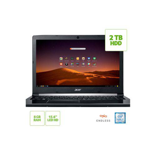 Tudo sobre 'Notebook Acer A515-51-74za Intel Core I7 7500u 15,6" 8gb HD 2 Tb Linux 7ª Geração'