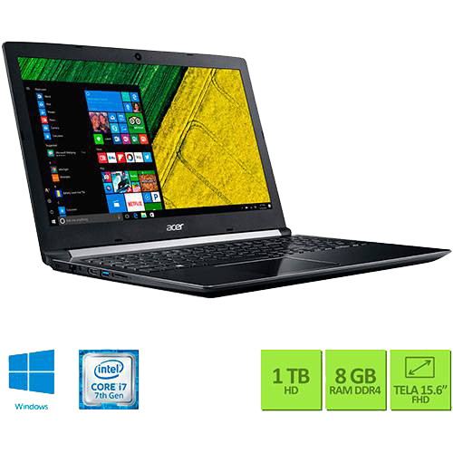 Tudo sobre 'Notebook Acer A515-51G-72DB Intel Core I7 8GB (GeForce 940MX com 2GB) 1TB Tela LED 15.6" Windows 10 - Cinza Escuro'