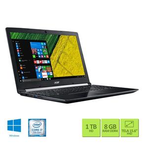 Notebook Acer A515-51G-72DB Intel Core I7 8GB RAM 1TB HD NVIDIA GeForce 940MX 2GB 15,6" FHD Windows 10