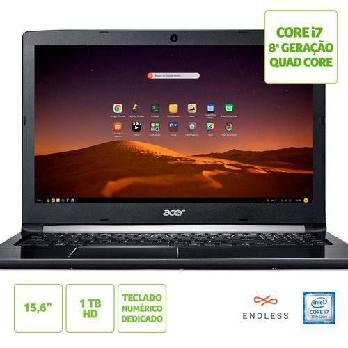 Tudo sobre 'Notebook Acer Aspire 5 A515-51-C0ZG Core I7-8550U 8GB HD 1TB Tela de 15.6'' HD Linux (Endeless OS)'
