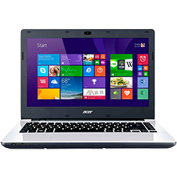 Notebook Acer E5-471-30DG Intel Core I3 4GB 1TB Tela LED 14" Windows 8.1 - Branco