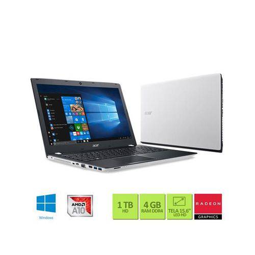 Notebook Acer E5-553g-t4tj Amd A10-9600p 4gb 1tb Amd Radeon R7 M440 Dedi 15,6" W10 Home 64 - Nx.gy8a