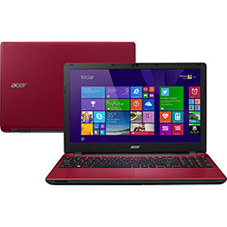 Notebook Acer E5-571-3513 Intel Core I3 4GB 1TB LED 15,6'' Windows 8.1 - Vermelho