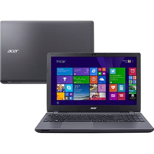 Notebook Acer E5-571G-57MJ Intel Core I5 4GB (2GB de Memória Dedicada) 1TB Tela LED 15.6" Windows 8.1 - Cinza Chumbo