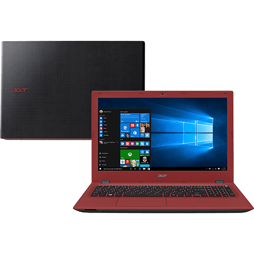 Tamanhos, Medidas e Dimensões do produto Notebook Acer E5-574-307M Intel Core I3 4GB 1TB LED 15,6" Windows 10 - Vermelho