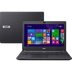 Notebook Acer ES1-411-C8FA Intel Quad Core 4GB 500GB LED 14" Windows 8.1 - Preto