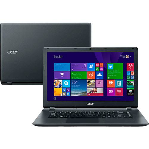 Notebook Acer ES1-511-C35Q Intel Dual Core 2GB 320GB Tela LED 15.6'' Windows 8.1 - Preto
