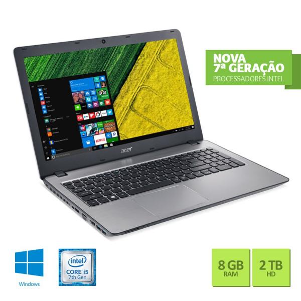 Notebook Acer F5-573G-519X Intel Core I5 8GB RAM 2TB HD GeForce 940MX 2 GB 15.6" Windows 10 - Acer