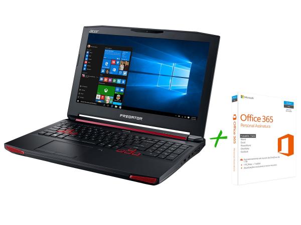 Tudo sobre 'Notebook Acer Predator Intel Core I7 6ª Geração - 16GB 1TB LED 17,3” + Office 365 Personal'