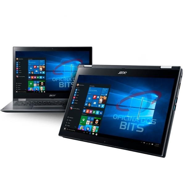 Notebook Acer Spin 3 SP314-51-31RV 2 em 1 - Tela 14'' Touch HD, Intel I3 7020U, 4GB, HD 1TB, Windows
