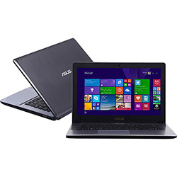 Notebook Asus com Intel Core I5 6GB 500GB Tela LED 14" Windows 8