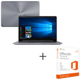 Notebook Asus, Core I7 - 7500U, 8GB, 1TB, 15,6'', NVIDIA GeForce 930MX - X510UR-BQ167T + Microsoft Office 365 Personal