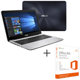 Notebook Asus, Intel Core I7 - 7500U, 8GB, 1TB, 15,6'', NVIDIA GeForce 930MX - X556UR-XX477T + Office 365 Personal